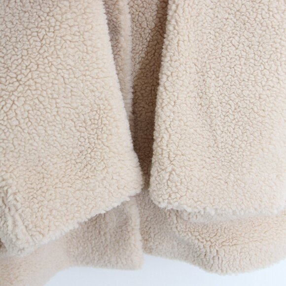 & Other Stories Faux Shearling Coat Light Beige Cream Wool Teddy Size Small - Picture 7 of 16